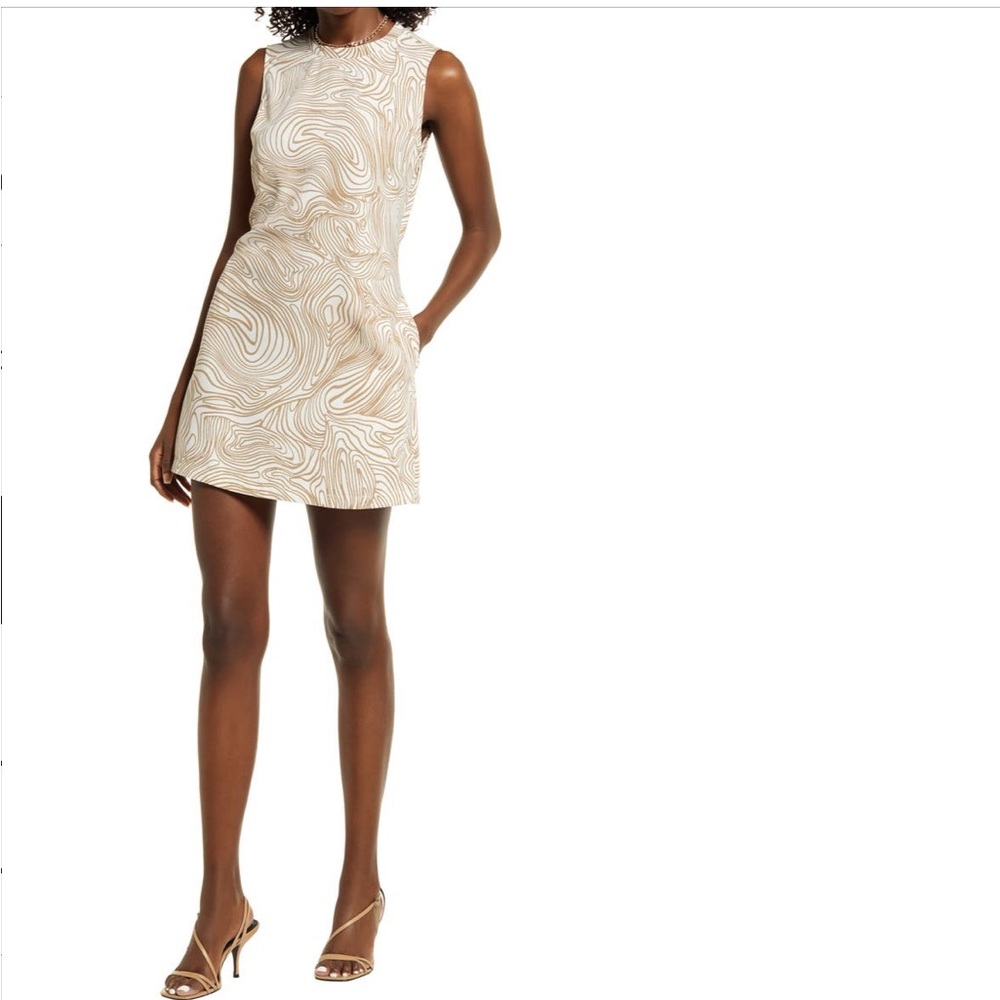 Open edit open back shift dress